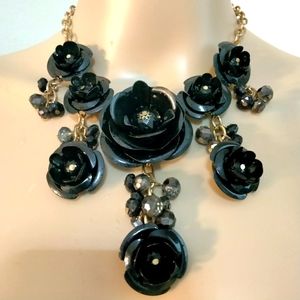 Black Rose necklace Stunning